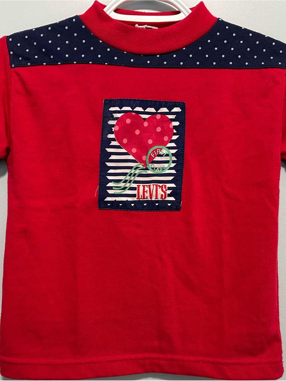 Vintage Levi's Kids Red Heart Graphic Tee